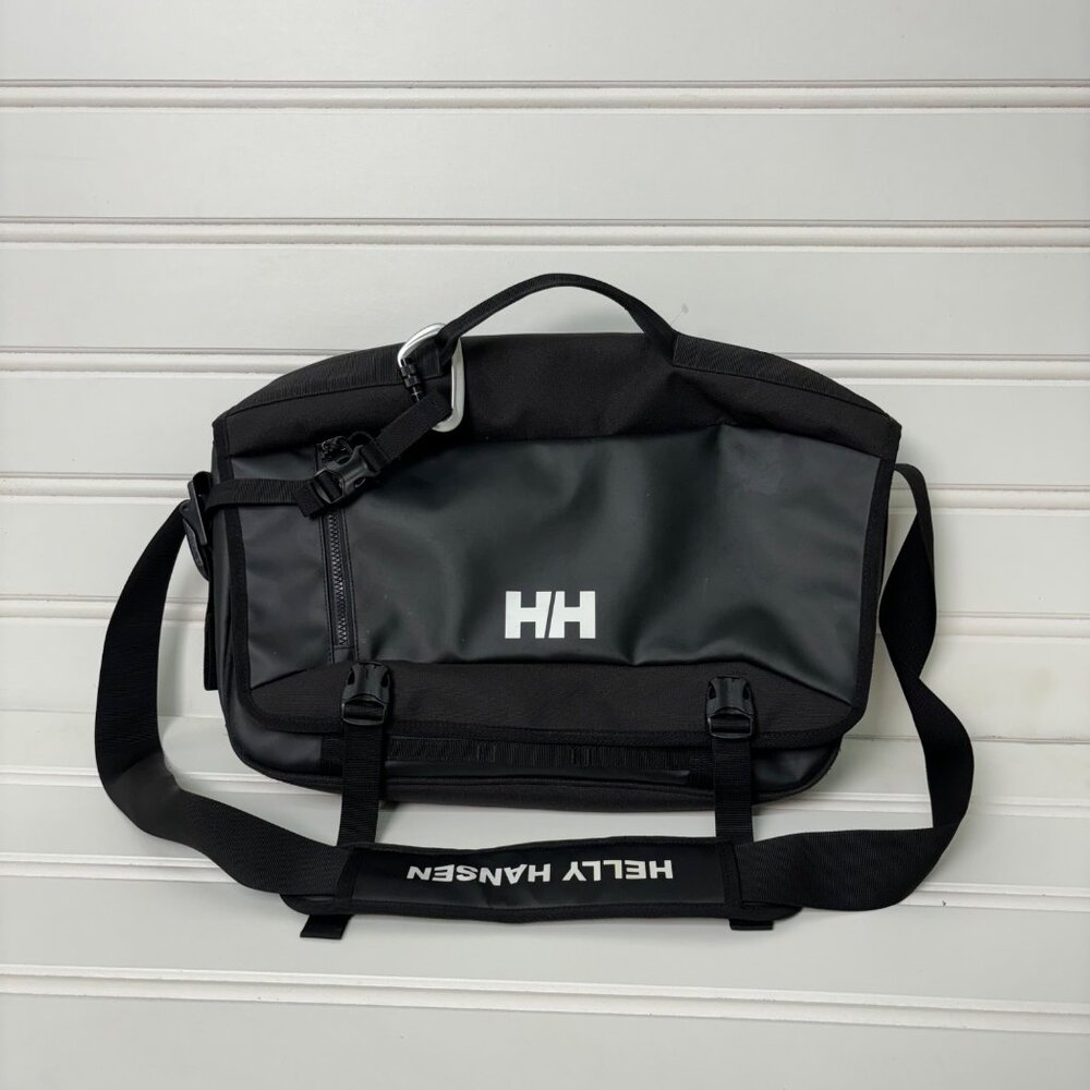 Helly Hansen Black Messenger Bag Adjustable Shoulder Strap Broken Back Zipper - Picture 1 of 16